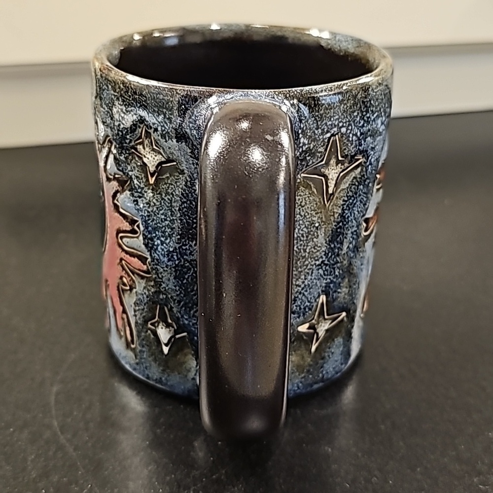 Mara Stoneware Blue Celestial Signed Mug - Size 16 oz - Picture 6 of 8